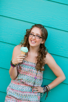 Ice cream cone senior picture