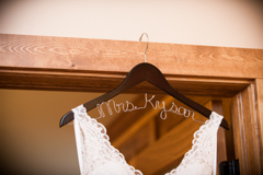 personalized hanger for wedding dress pic blue lake ranch ridgewood event center