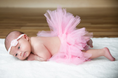 baby girl in pink tutu durango portrait studio