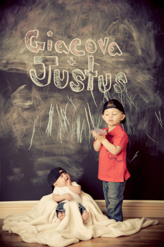 brother and sister chalkboard durango portrait studio co