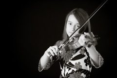 viola black and white studio pic durango girl