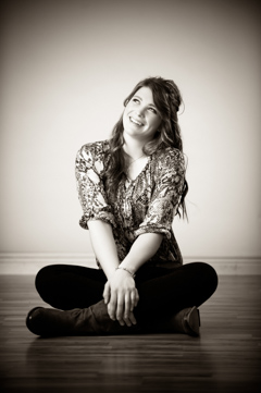 Sepia senior in Durango Colorado studio