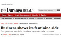 photographer quotes in durango herald about women business owners