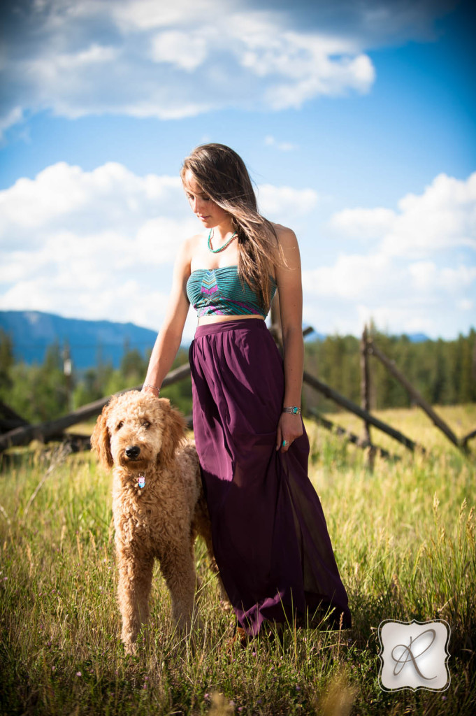 Durango Senior Pictures with Dogs and Bicycles