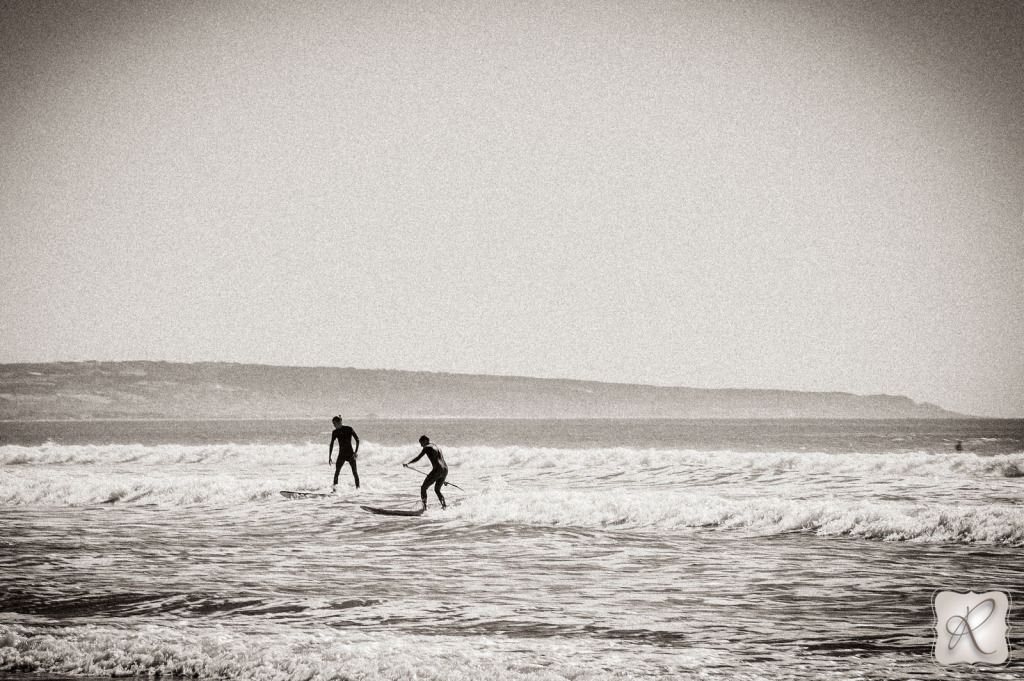 Black and White Surfing 