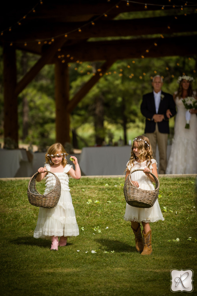 Flower girls at Silver Mountain Guest Ranch 