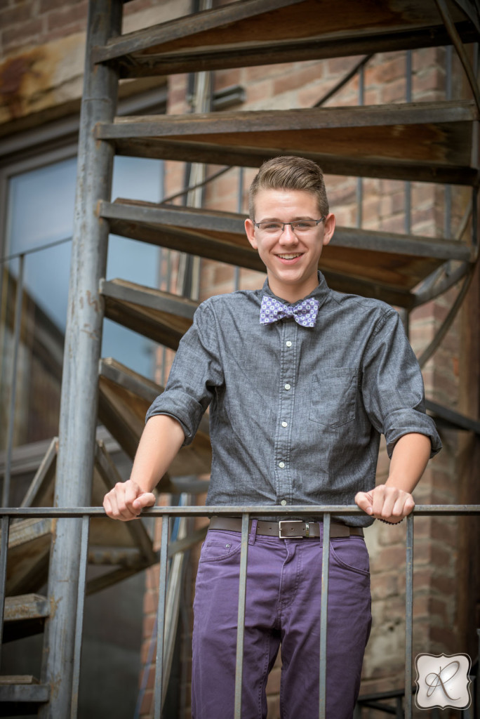 Durango High School senior William Barney during his senior session with Allison Ragsdale Photography in downtown Durango, Colorado 