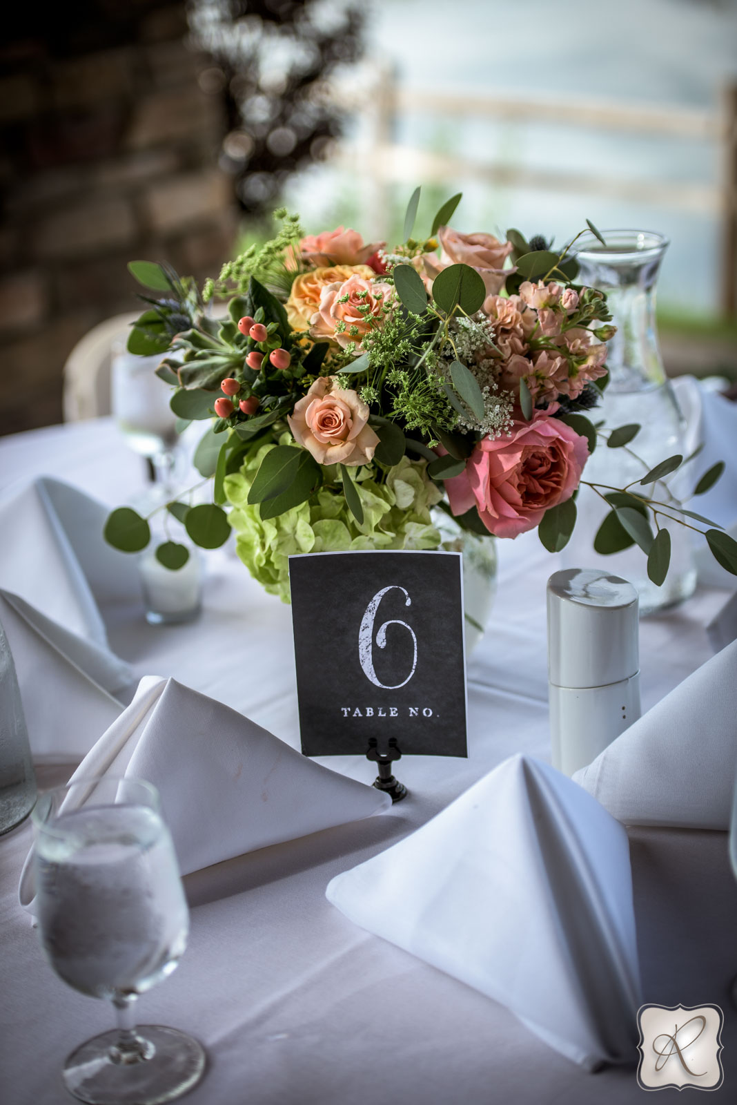 Table setting at Durango Wedding