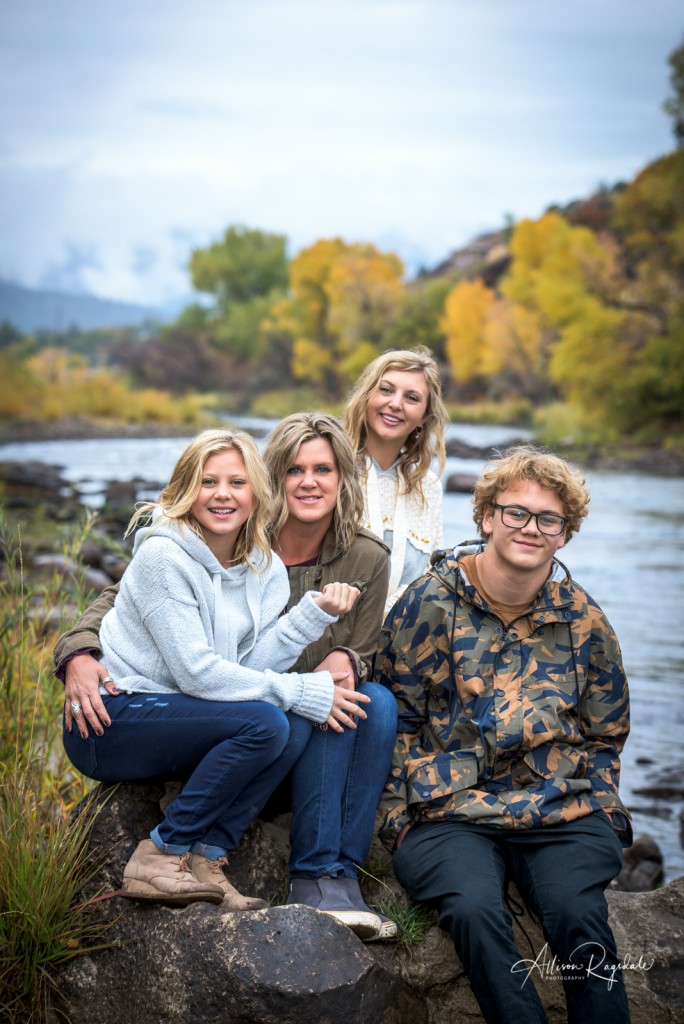 fall river family portraits beautiful scenery Durango Colorado