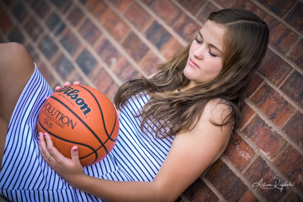 Senior pictures with basketball