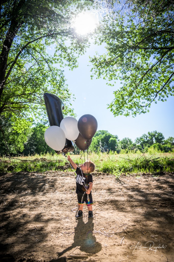 Kid with balloons