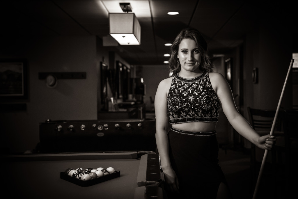 Pool table senior pictures