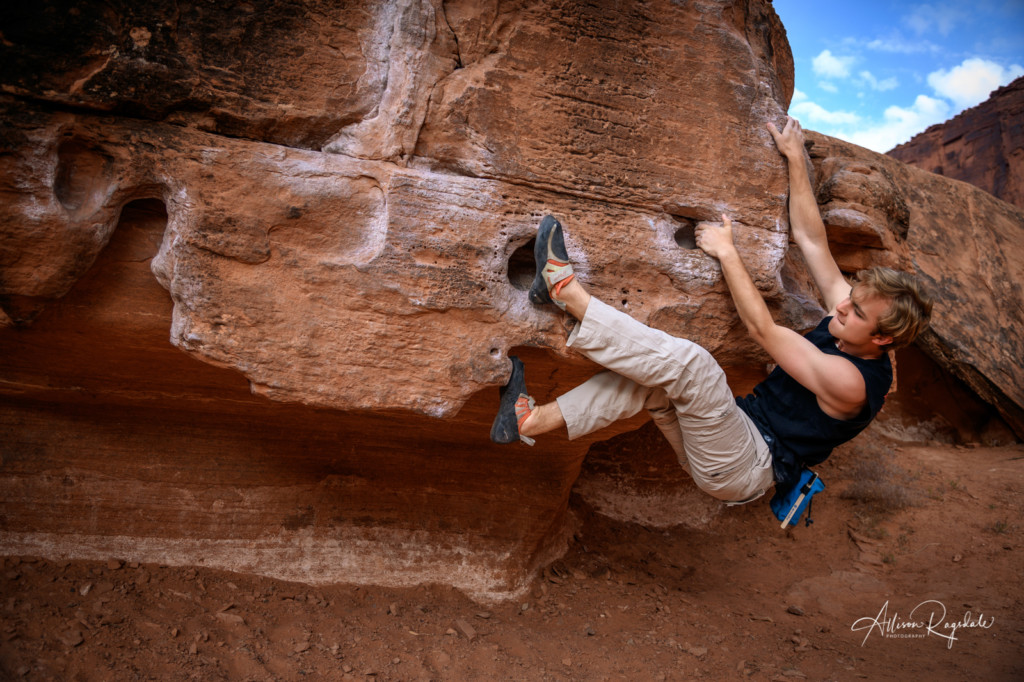 Climbing photos in Moab