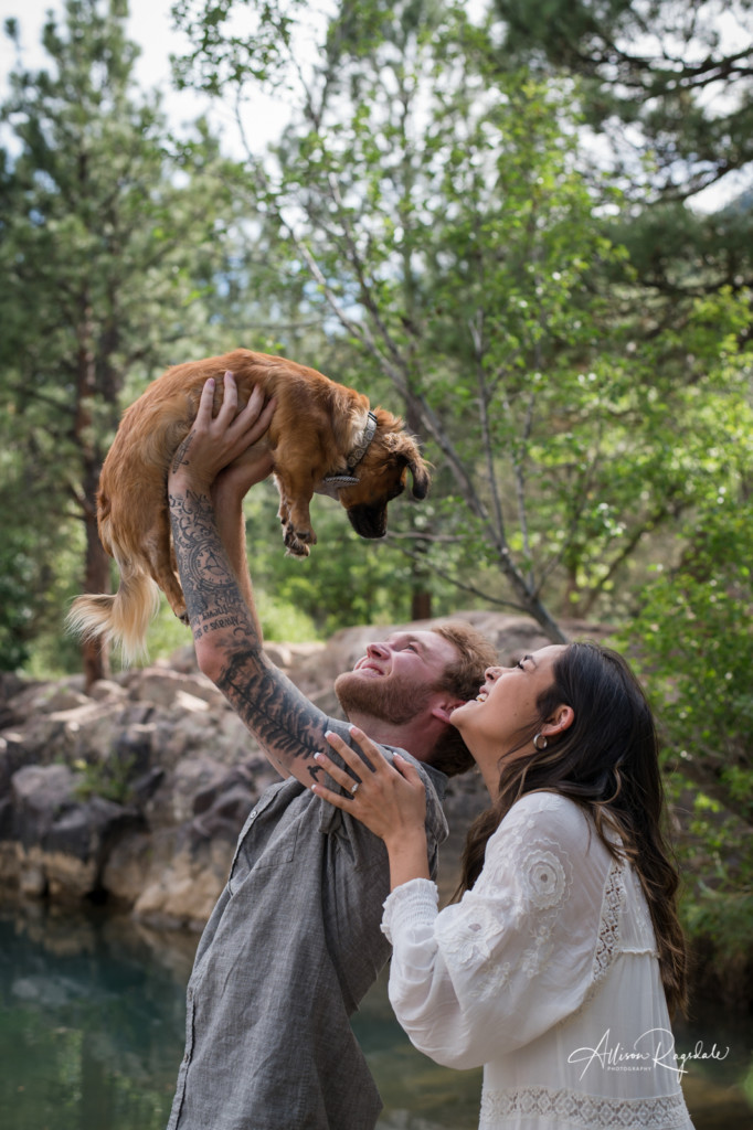 lion king couple with dog photo bakers bridge