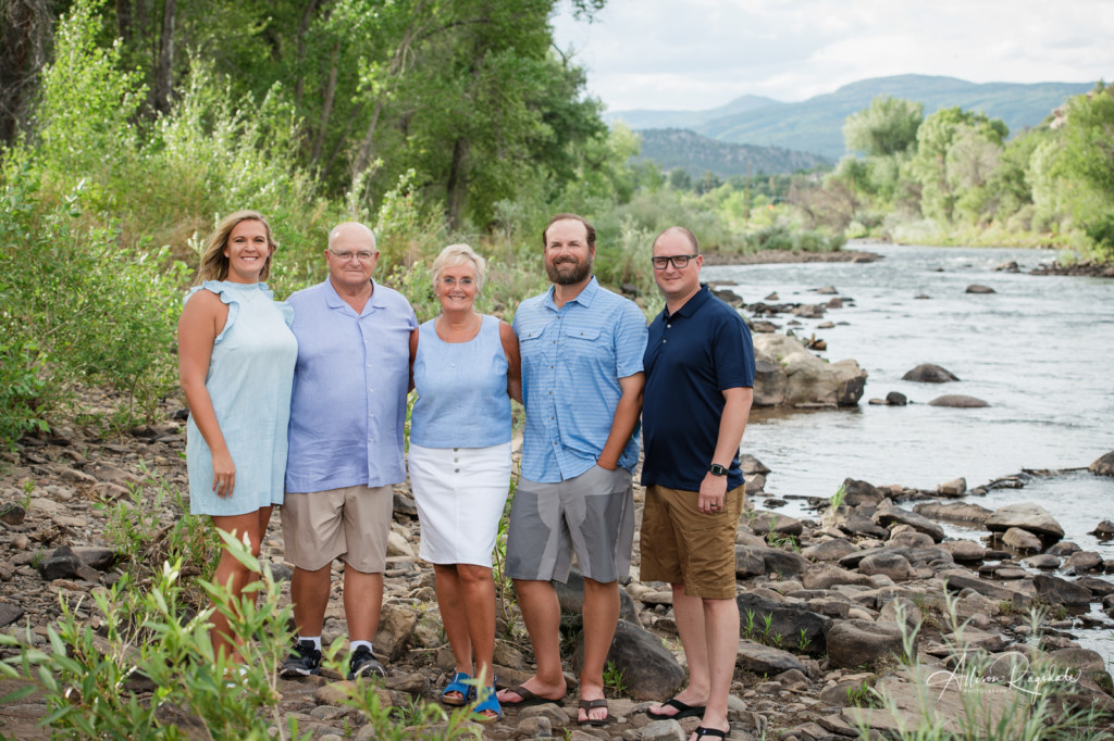 family portrait by the animas river