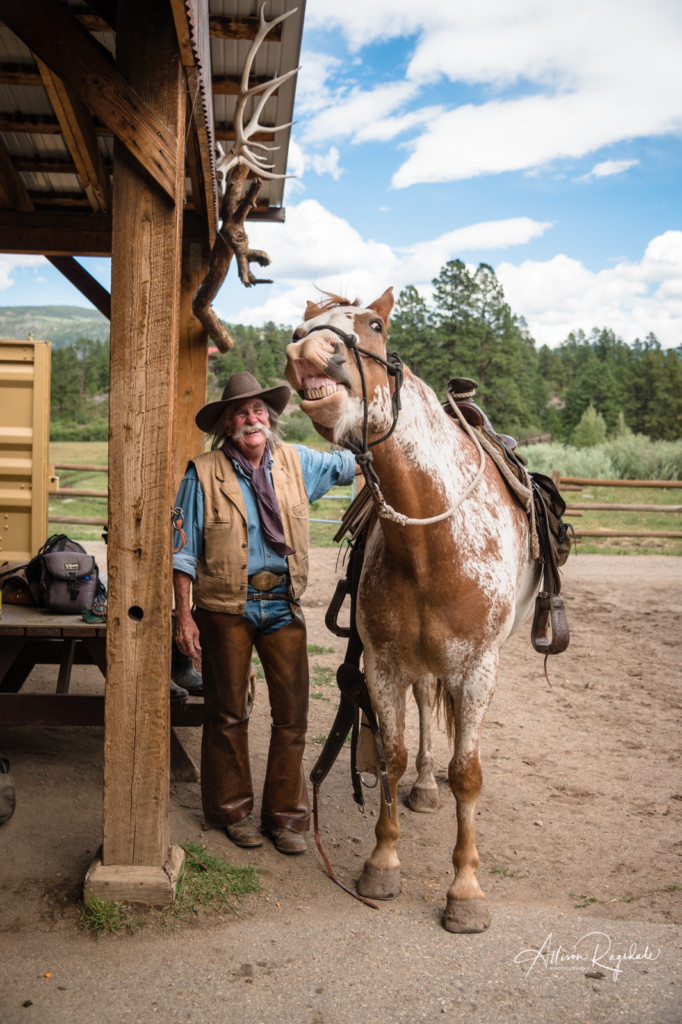 Smiling Horse with Cowboy in Durango Colorado By Allison Ragsdale Photography