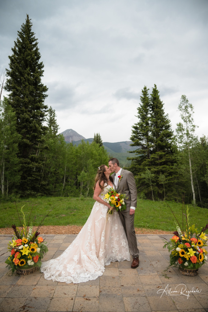 engineer ceremony at purgatory mountain resort wedding portrait